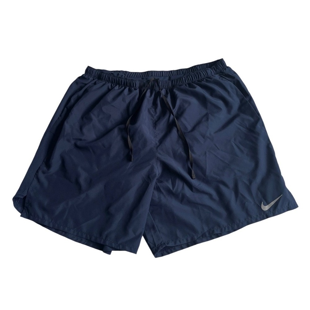 Nike Shorts Men's XL Navy Blue Training Elastic Mesh Pockets Swoosh CZ9066-452